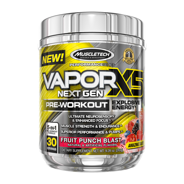 MUSCLETECH VAPORX5 NEXT GEN 30 SERVING - Fruit Punch